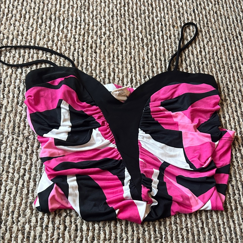 Early 2000s Pink and Black Top